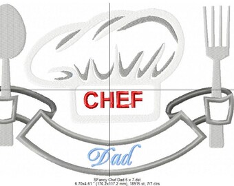 SFancy Chef Hat Dad 5 x 7