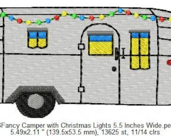SFancy Camper con luces de Navidad - 3 tamaños