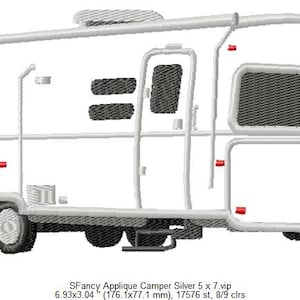 SFancy Applique Camper Silver 5 x 7