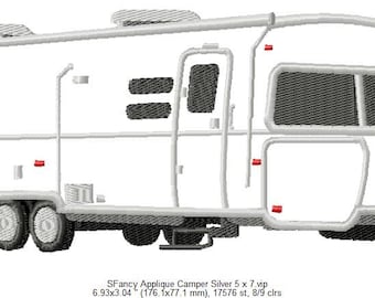 SFancy Applique Camper Plata 5 x 7