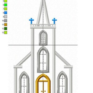 SFancy Applique Church 5 x 7