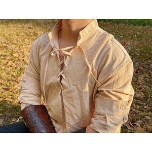Medieval Viking Tunic, 4 Colors LARP Shirt, Knight Pirate Costume, Viking Tunic for Men, Medieval Viking Shirt, LARP Cosplay Outfit