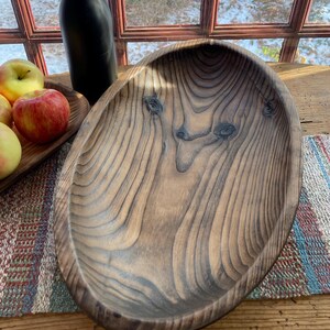 Oval Wooden Bowl Rustic Farmhouse Vintage Style Decor - Etsy