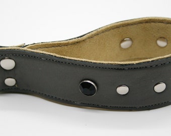 Recycled Gray Leather Key Wristlet