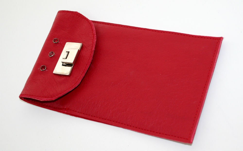 Recycled Red Leather Eyeglass Phone Case