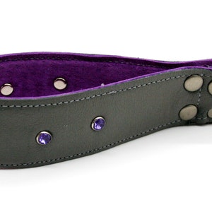 Recycled Gray Leather Key Wristlet