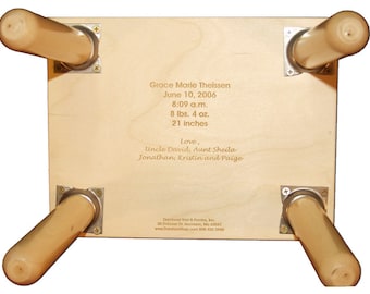 Engraved Message ONLY for Name Puzzle Stool