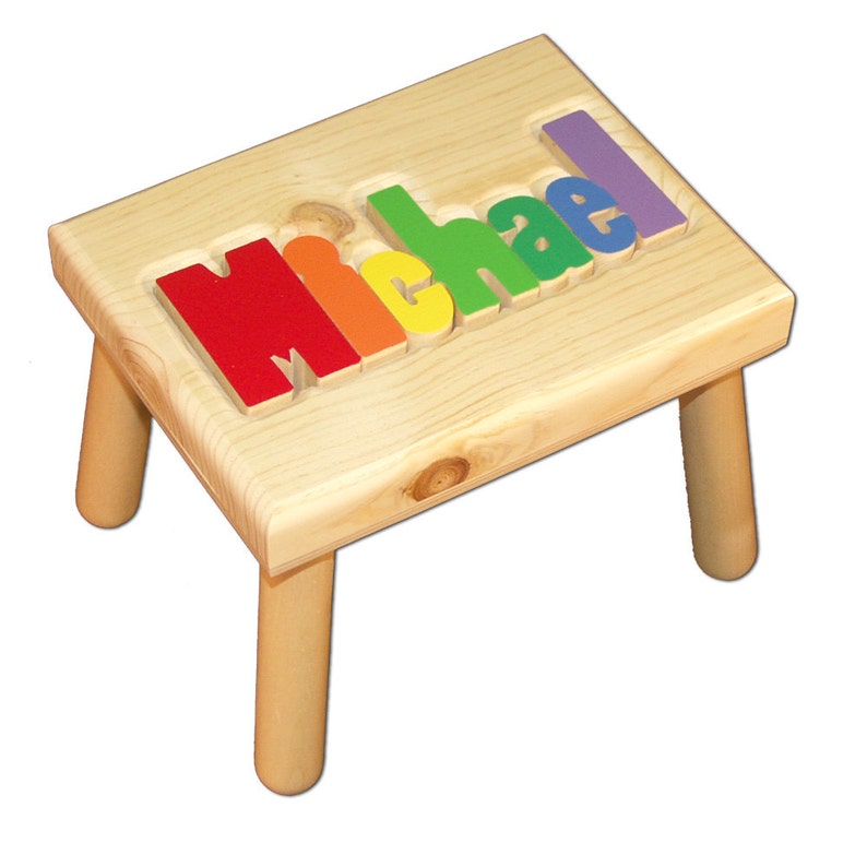 Child's Name Puzzle Stool FREE Shipping Item 101-2 image 5