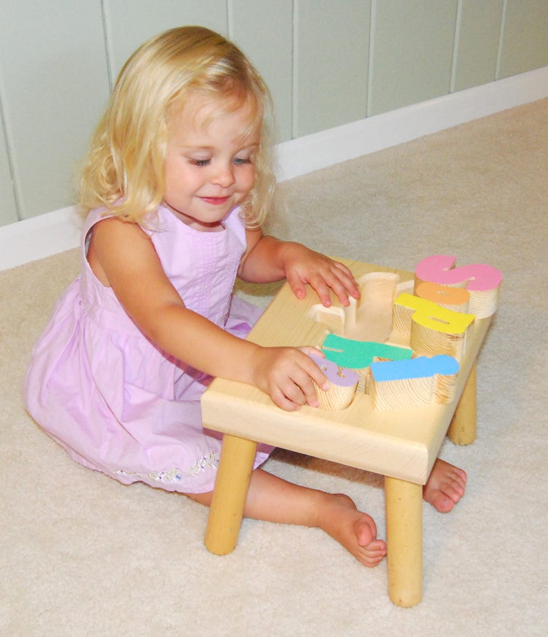 Child's Name Puzzle Stool FREE Shipping Item 101-2 image 4