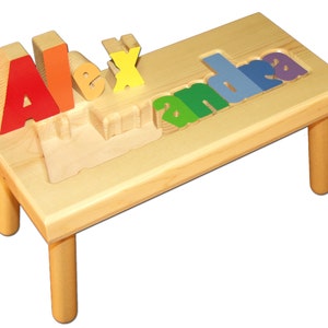 Damhorst Toys LARGE Child&#39;s Name Puzzle Stool + FREE Shipping (Item 201-2)