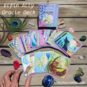 Elfin Ally Oracle Deck, 72 cartas, animales espirituales, juego en caja, cartas de animales, guía de 63 páginas