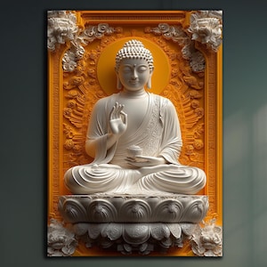 Buddha Wall Art, Tempered Glass Wall Art,Buddha Wall Decor,Indian Wall Art,Hindu Wall Art,Buddha Wall Painting,Glass Printing,Large Wall Art