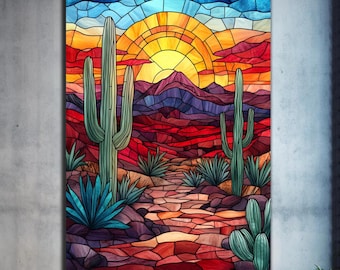 Arizona Desert Wall Art, Saguaro Cactus Wall Art, Tempered Glass Wall Art, Glass Printing, Large Glass Wall Art, Southwestern Wall Art, Gift