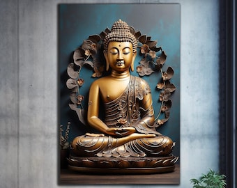 Buddha Wall Art,Tempered Glass Wall Art, Buddha Wall Decor,Glass Printing,Large Wall Art,Indian Wall Art,Hindu Wall Art,Buddha Wall Painting