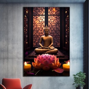 Buddha Wall Decor, Tempered Glass Wall Art,Glass Printing,Large Wall Art,Indian Wall Art,Hindu Wall Art,Buddha Wall Painting,Buddha Wall Art