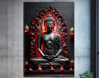 Buddha Wall Art,Tempered Glass Wall Art, Buddha Wall Decor,Glass Printing,Large Wall Art,Indian Wall Art,Hindu Wall Art,Buddha Wall Painting