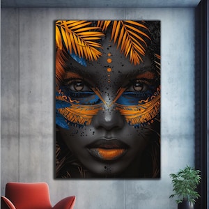Tempered Glass Wall Art, Ethnic African Wall Art, African Woman Art, Glass Printing, Large Glass Wall Art, African Wall Art, African Culture