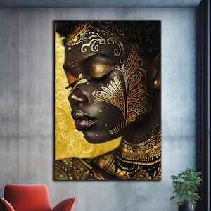 Tempered Glass Wall Art, Ethnic African Wall Art, African Woman Art, Glass Printing, Large Glass Wall Art, African Wall Art, African Culture