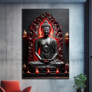 Buddha Wall Art,Tempered Glass Wall Art, Buddha Wall Decor,Glass Printing,Large Wall Art,Indian Wall Art,Hindu Wall Art,Buddha Wall Painting