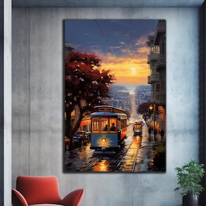San Francisco Wall Art,Tempered Glass Wall Art,Glass Printing,Large Glass Wall Art,Wall Hangings,San Francisco Wall Decor,Panoramic Wall Art