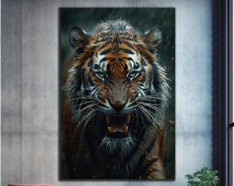 Tiger Wall Art, Big Cats, Tempered Glass Wall Art, Glass Printing, Large Glass Wall Art, Wall Hangings, Tiger Glass, Tiger Wall Decor, Gift