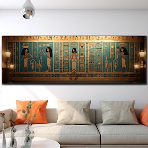 Egyptian Wall Art, Ancient Egypt Wall Art, Tempered Glass Wall Art, Egyptian Pharaoh Art, Glass Printing,Large Glass Wall Art,Glass Wall Art