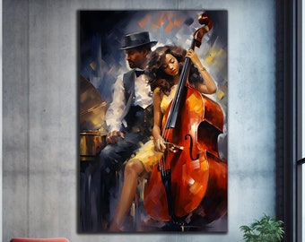 Jazz Wall Art, Tempered Glass Wall Art, Glass Printing, Glass Large Wall Art, Music Wall Decor ,Musical Wall Art, Musicians Art, Ethnic Art