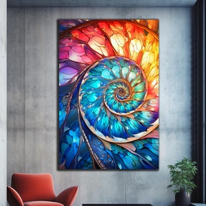 Tempered Glass Wall Art, Glass Printing, Large Glass Wall Art, Wall Hangings, Stained Glass Print,Stained Glass Flower, Stained Glass Mosaic
