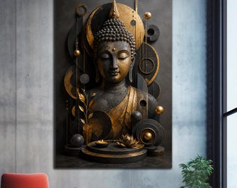Buddha Wall Art, Tempered Glass Wall Art,Hindu Wall Art,Buddha Wall Decor,Buddha Wall Painting,Glass Printing,Large Wall Art,Indian Wall Art