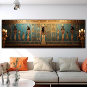 Egyptian Wall Art, Ancient Egypt Wall Art, Tempered Glass Wall Art, Egyptian Pharaoh Art, Glass Printing,Large Glass Wall Art,Glass Wall Art