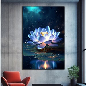 Tempered Glass Wall Art, Lotus Flower Wall Art, Glass Printing, Large Glass Wall Art, Lotus Wall Art, Photo on Glass, Glass Picture, Gift