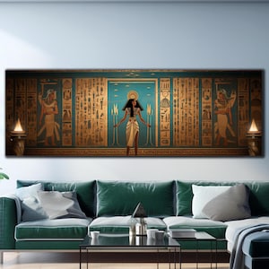 Egyptian Wall Art, Ancient Egypt Wall Art, Tempered Glass Wall Art, Egyptian Pharaoh Art, Glass Printing,Large Glass Wall Art,Glass Wall Art