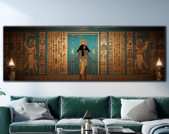 Egyptian Wall Art, Ancient Egypt Wall Art, Tempered Glass Wall Art, Egyptian Pharaoh Art, Glass Printing,Large Glass Wall Art,Glass Wall Art