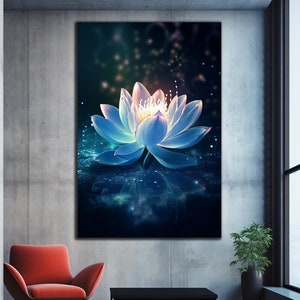 Tempered Glass Wall Art, Lotus Flower Wall Art, Glass Printing, Large Glass Wall Art, Lotus Wall Art, Photo on Glass, Glass Picture, Gift