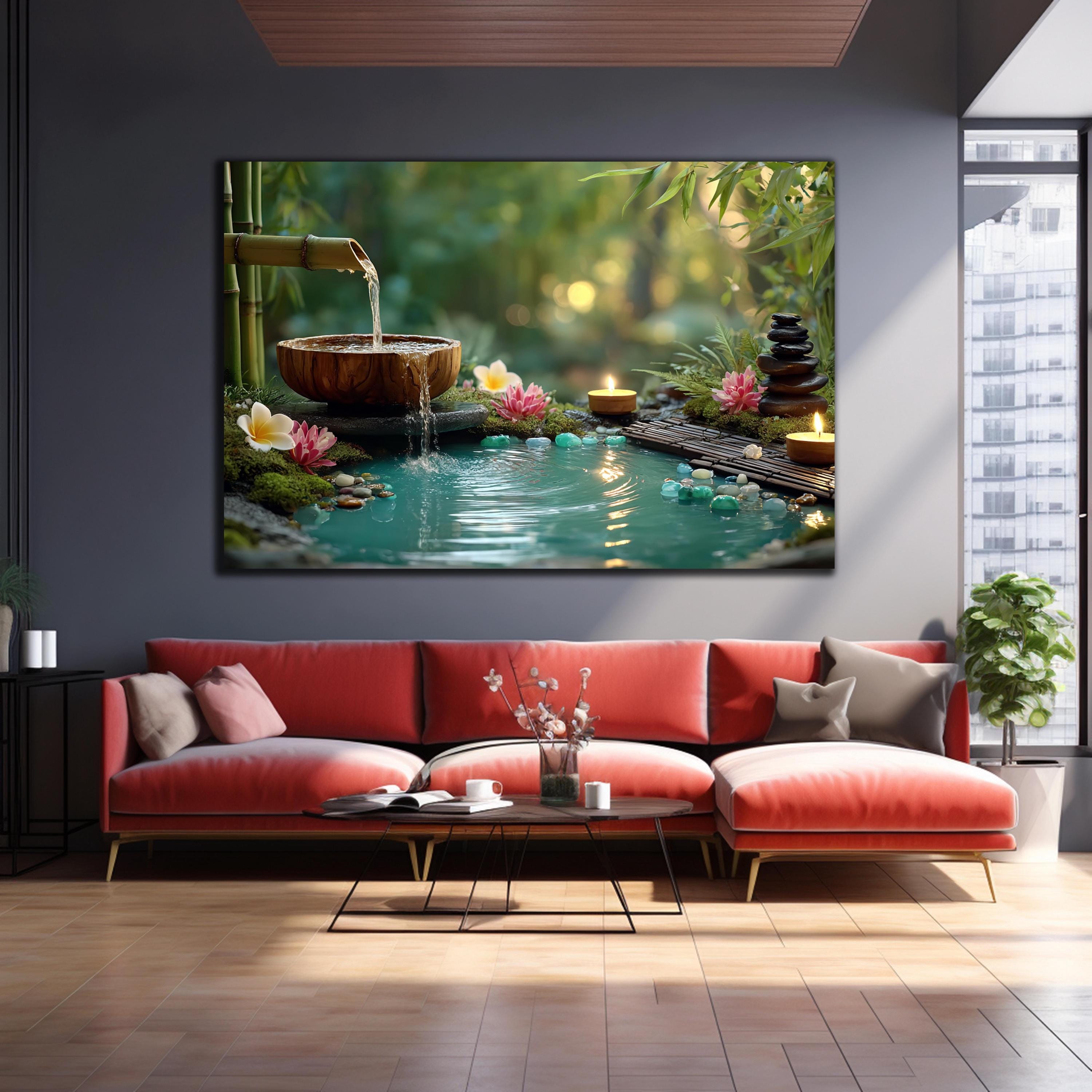 Zen Bamboo Glass Wall Art, Spa Wall Art, Tempered Glass Wall Art, Glass ...