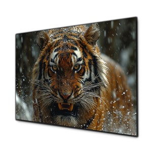 Tempered Glass Wall Art, Tiger Wall Art, Glass Printing, Big Cats, Glass Large Wall Art, Wall Hangings,Tiger Glass, Tiger Wall Decor, Gif