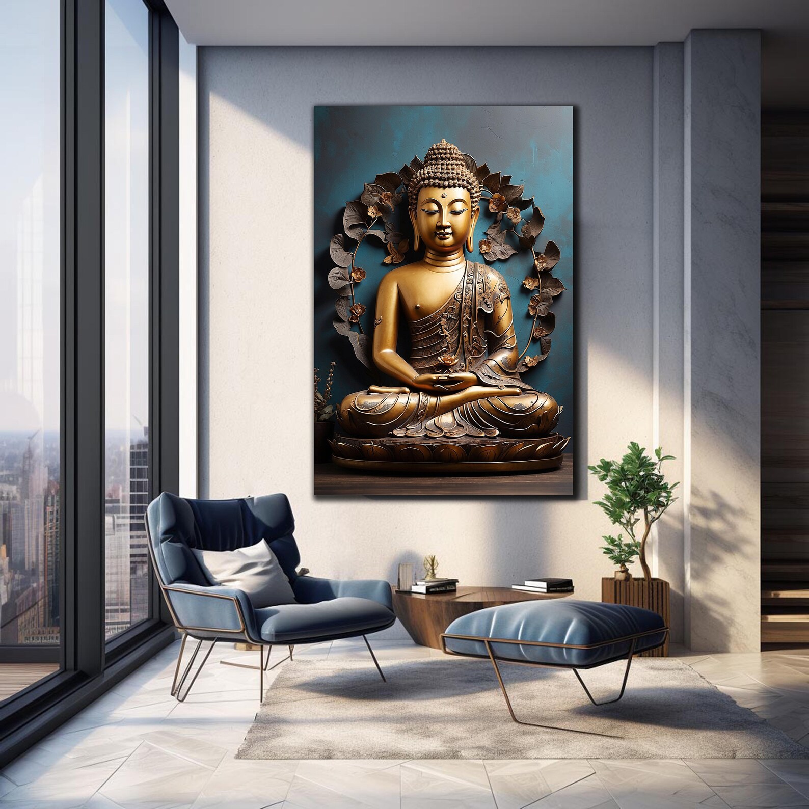 Buddha Wall Art,tempered Glass Wall Art, Buddha Wall Decor,glass ...