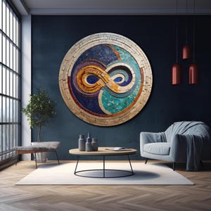 Tempered Glass Wall Decor, Infinity Symbol Wall Art, Glass Printing ...