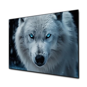 Wolf Wall Art,Tempered Glass Wall Art,Glass Printing, Wolf Wall Decor, Glass Large Wall Art, Wall Hangings, Glass Wall Decor, Wolf Painting
