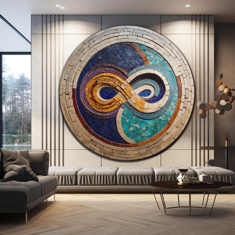 Tempered Glass Wall Decor, Infinity Symbol Wall Art, Glass Printing ...