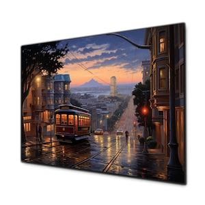 Tempered Glass Wall Art,San Francisco Wall Art,Glass Printing,Large Glass Wall Art,Wall Hangings,San Francisco Wall Decor,Panoramic Wall Art