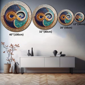 Tempered Glass Wall Decor, Infinity Symbol Wall Art, Glass Printing ...