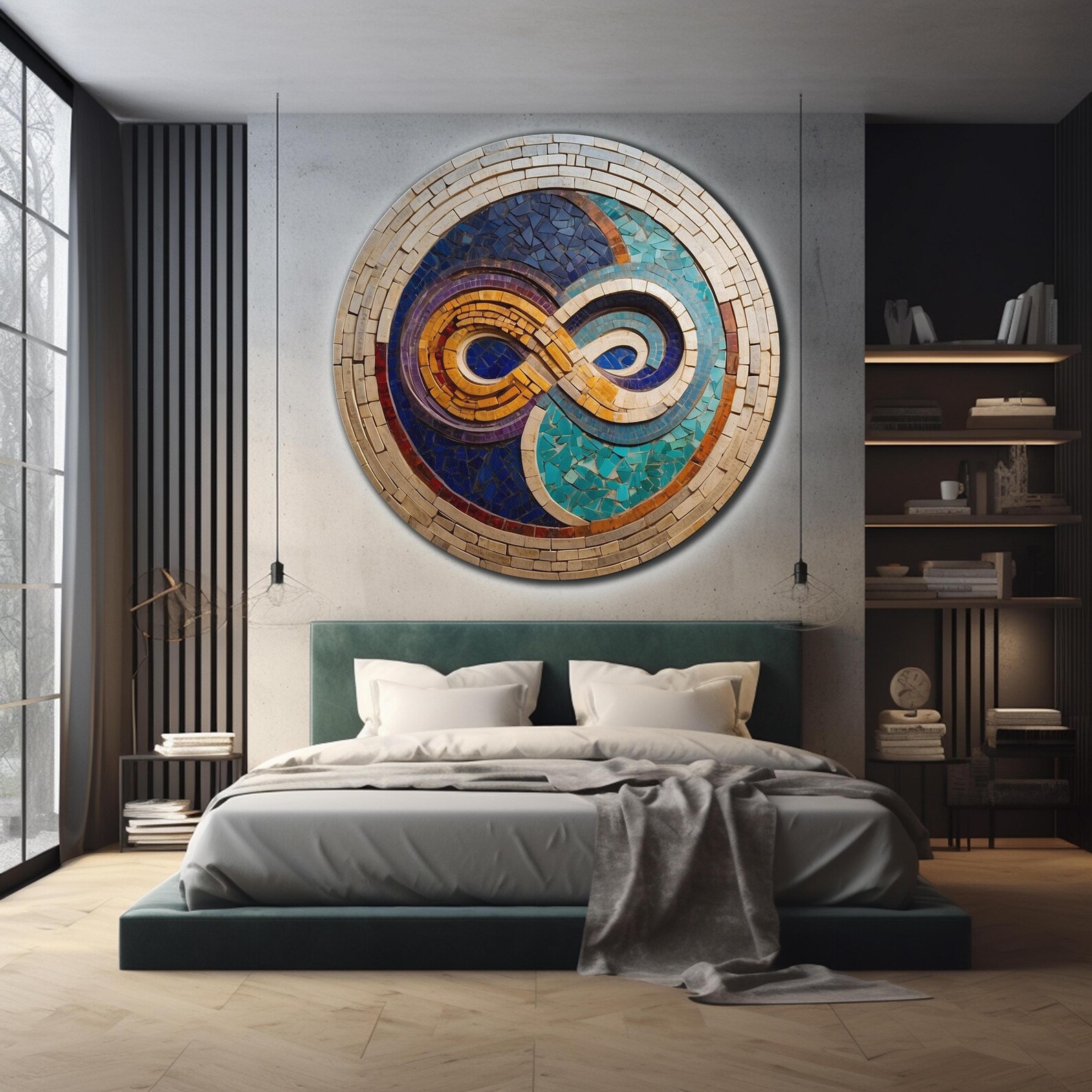 Tempered Glass Wall Decor, Infinity Symbol Wall Art, Glass Printing ...