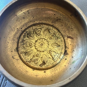 Antique Metal Middle Eastern Healing Medicine Bowl, age uncertain.