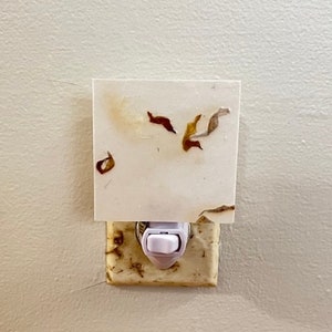 White Night Light with Jerusalem Artichoke flower petals