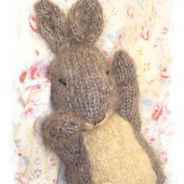 SLEEPY BABY BUNNY RABBIT pdf email knitting pattern by debi birkin