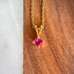 Vintage Pink Tourmaline 14k Yellow Gold Charm