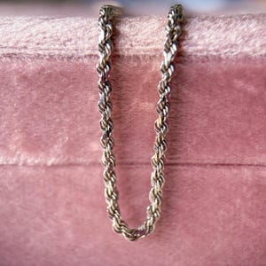 Vintage 14k White Gold 20 Inch Rope Chain image 3