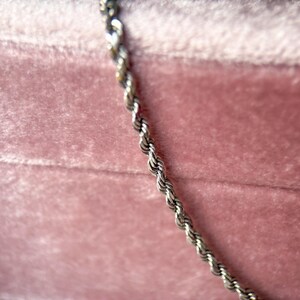Vintage 14k White Gold 20 Inch Rope Chain image 4