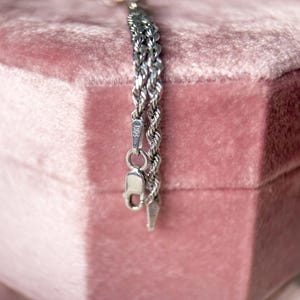 Vintage 14k White Gold 20 Inch Rope Chain image 9